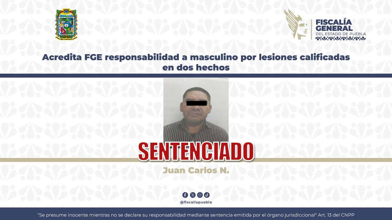 Por dispararle a un hombre y navajear a otro en Teziutlán Juan se va a la cárcel 10 años