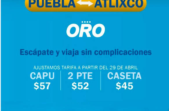 Golpe al bolsillo en Atlixco: aumenta tarifa del transporte hacia Puebla capital
