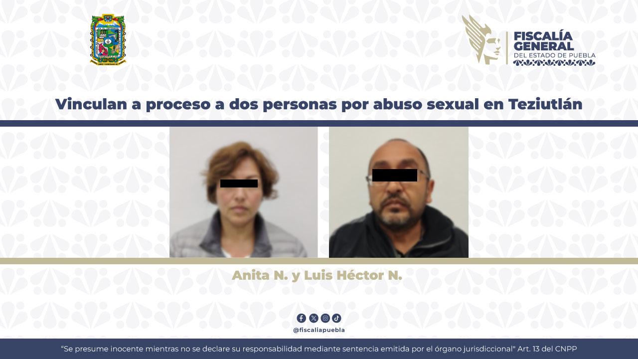 Vinculan a proceso a pareja por abuso sexual en Teziutlán