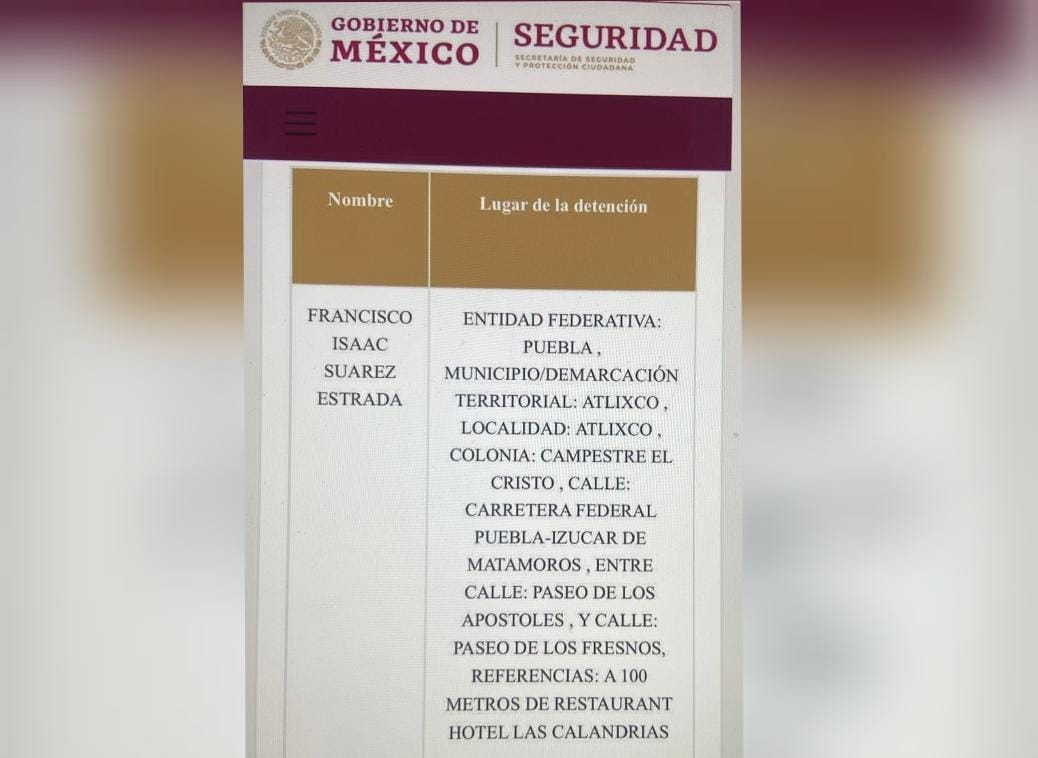 Riña nocturna en Atlixco termina con la detención de familiar de excandidato priista