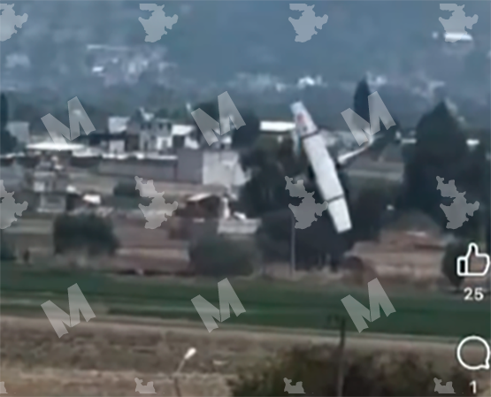 VIDEO: Así cayó la avioneta en campos de Huejotzingo; suman cuatro muertos 