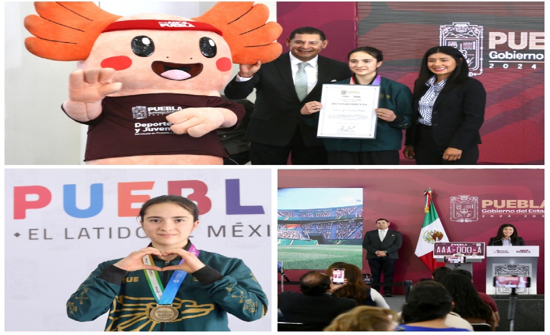 Puebla referente nacional em deporte; reconoce gobernador a medallista en escalada