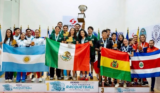México, campeón del Campeonato Panamericano de Raquetbol Guatemala