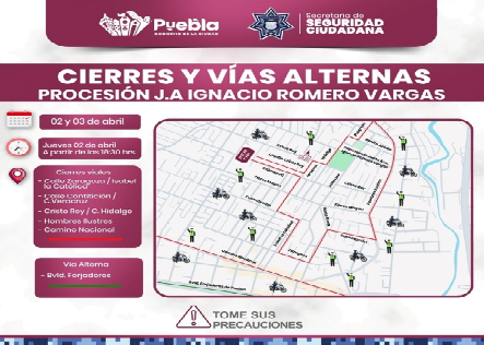 Cierres viales en Ignacio Romero Vargas por actividades de Semana Santa