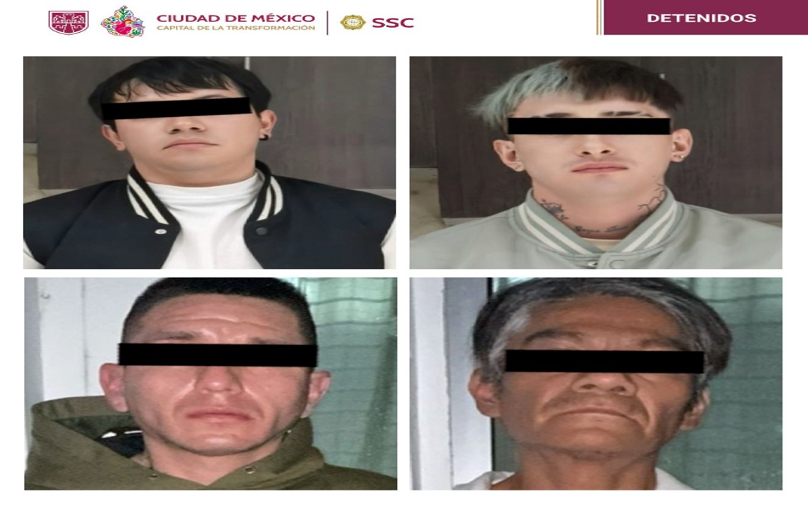 SSC de la CDMX detienen a cuatro personas en la alcaldía Cuauhtémoc