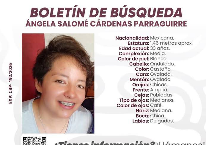 Solicitan apoyo para localizar a Ángela de 33 años; desapareció en Puebla