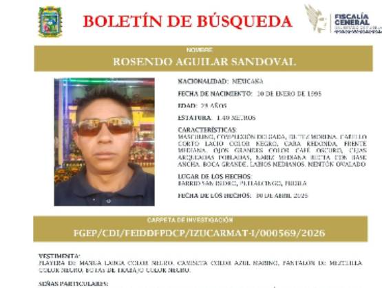 En Petlalcingo desaparece Rosendo Aguilar; salió a trabajar al campo y no regresó a su casa