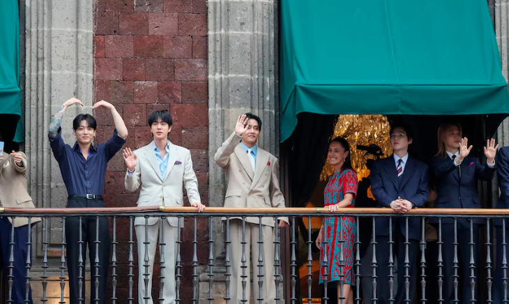 Sheinbaum llama a no politizar encuentro con BTS en Palacio Nacional 