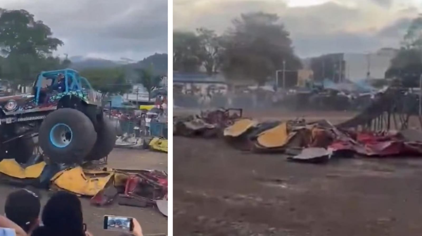 VIDEO 3 muertos y 37 heridos dejó el choque de un monster truck durante un espectáculo en Colombia 