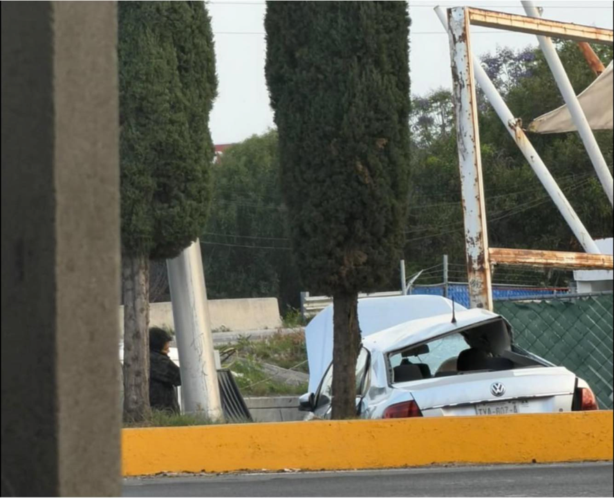 Se registra fuerte accidente en la Carretera Federal Puebla-Atlixco