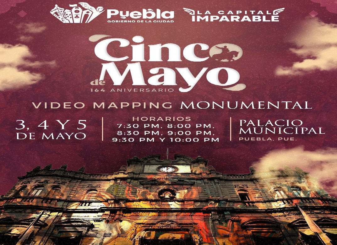 Con videomapping Puebla, 5 de Mayo, Gobierno de Chedraui conmemorará Batalla de Puebla