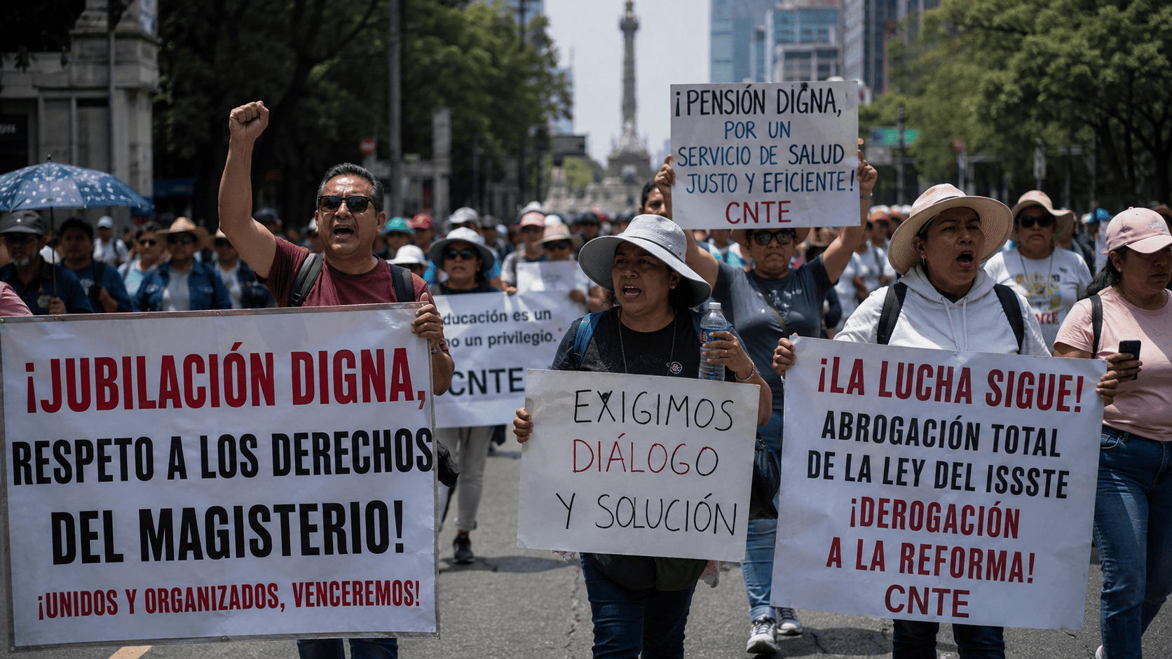 CNTE advierte protestas en el AICM y el Estadio Ciudad de México la próxima semana