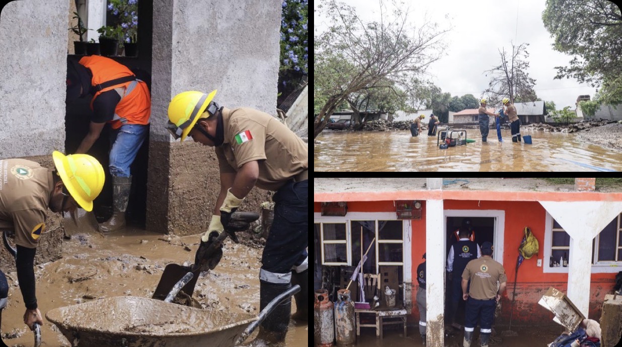 Fuertes lluvias provocan desbordamiento de barranca en Esperanza; agua alcanza el metro de altura 
