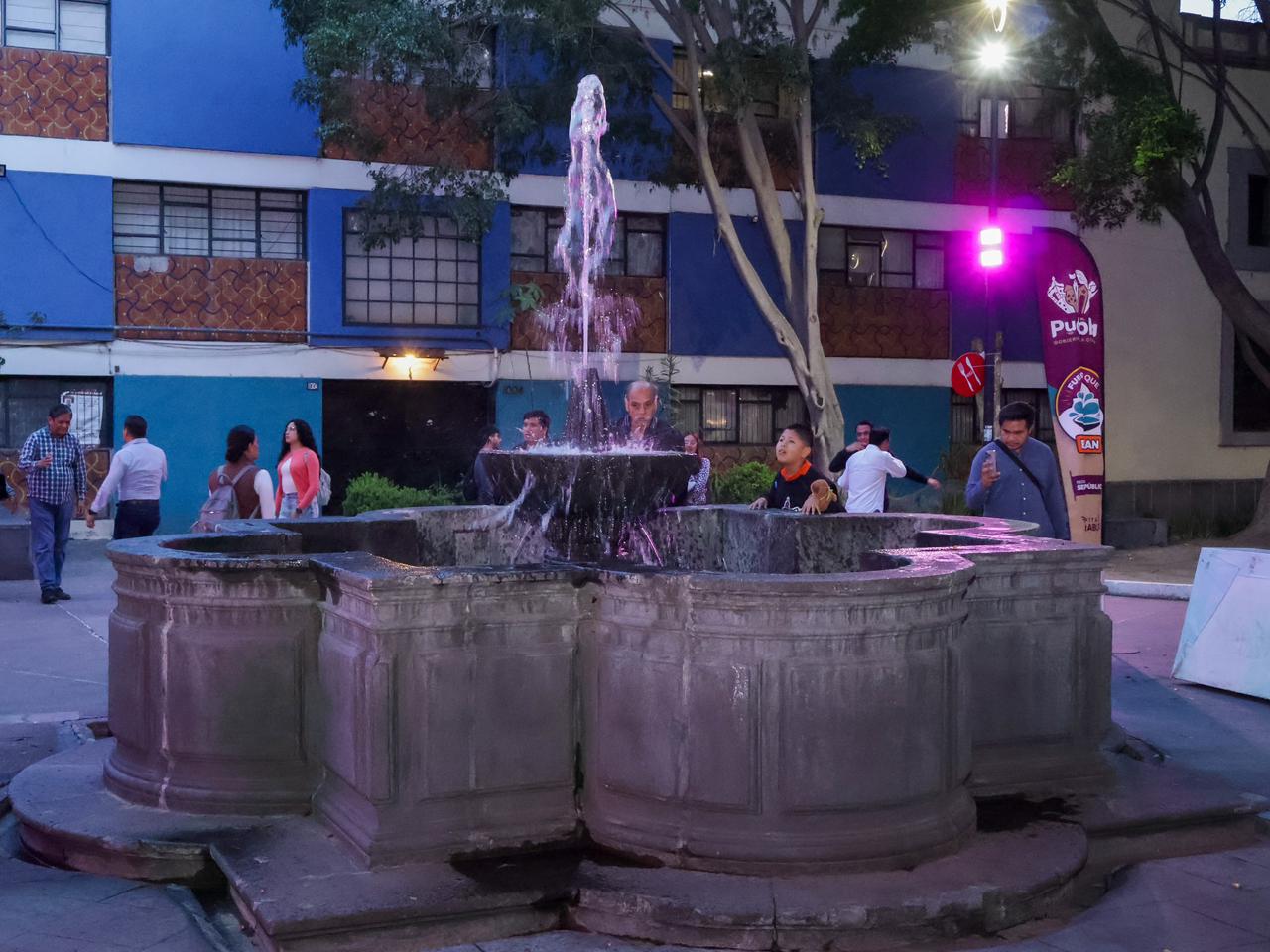 Inaugura Gobierno de Chedraui mantenimiento integral de la Fuente Álvaro Obregón