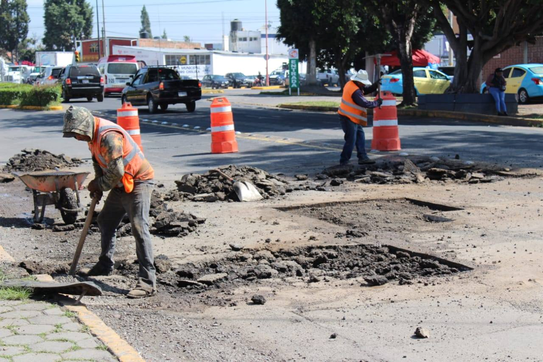 Se retrasa una semana jornada de bacheo en San Pedro Cholula