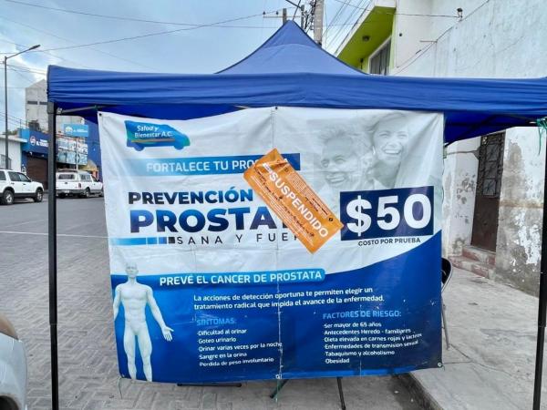 Suspende DPRIS falso módulo para prevención de cáncer de próstata en Tepeaca