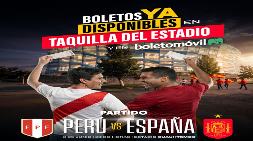 Ya hay boletos en el estadio Cuauhtémoc para el juego España vs Perú