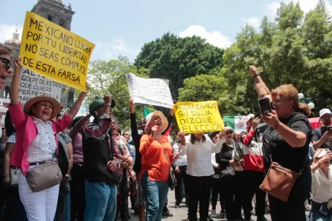Manifestación contra Elección Judicial 