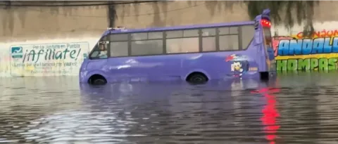 Otra vez intensa lluvia en Puebla.