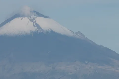 En calma se encuentra el Volcán Popocatépetl.