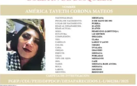 Se busca a América Tayeth Corona Mateos, desaparecida en Puebla.