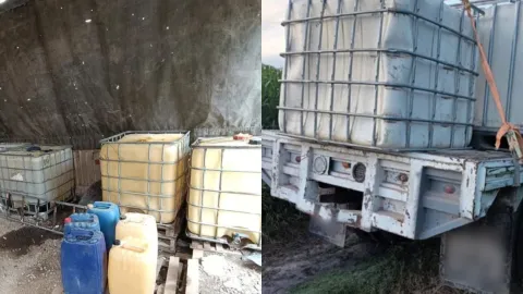 Aseguran predio en Coyotepec usado para venta de huachicol