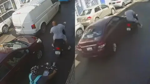 Ex funcionario atropelló a motociclista a propósito