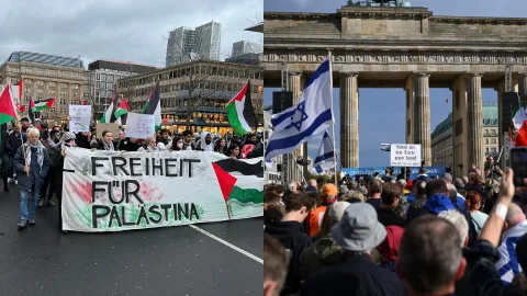 Protestas Pro-Palestina y Pro-Israel en Alemania 
