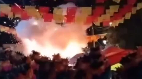 Registran fuerte explosión causa por pirotecnia en feria de SLP 