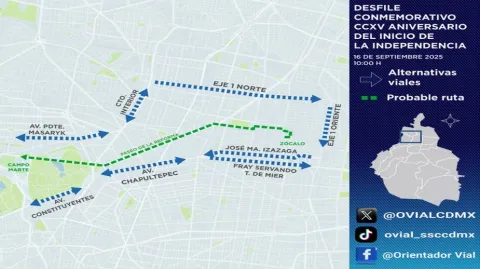 Todo listo para el Desfile Conmemorativo del CCXV Aniversario de la Independencia de México.