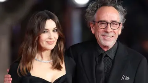 Monica Belucci y Tim Burton antes de su separación