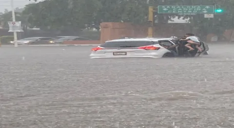 Fuertes lluvias registradas en el estado de Sinaloa.