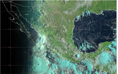 La tormenta tropical Narda se intensificó a huracán categoría 1 en la escala Saffir-Simpson.
