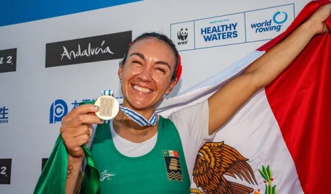 La olímpica Kenia Vanessa Lechuga Alanís cumplió su objetivo y subió al podio de honor.