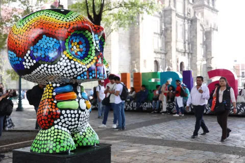 "Me lleva la Huesuda" alista exposiciones en San Roque y Centro Histórico de Puebla.
