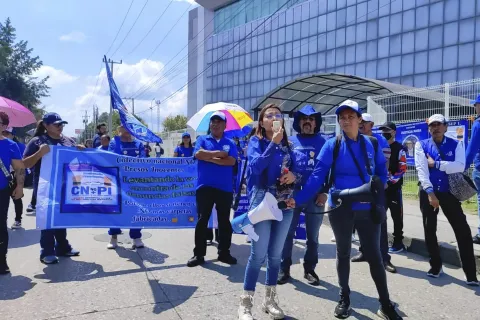 Protesta del nuevo Colectivo Nacional No Más Presos Políticos en Puebla.