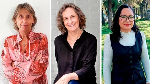 Lucia Capra Pedol, Edda Lydia Sciutto Conde y Shirley Elizabeth Martínez Tolibia.
