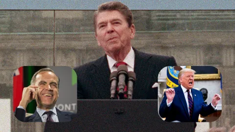 Por video de Reagan criticando aranceles, EU rompe diálogo comercial con Canadá