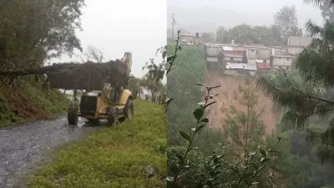 Reportan deslaves en Tlatlauquitepec