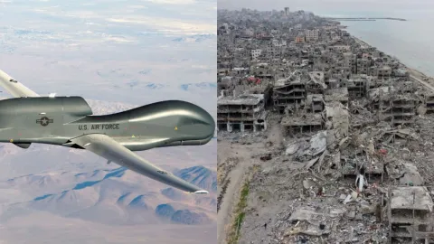 Drones de EU sobrevolaron Gaza para supervisar el cumplimiento del cese al fuego