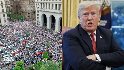 Republicanos quieren juzgar protestas contra Trump como actos de traición 