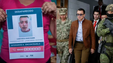 Acusan al régimen de Noboa, en Ecuador, de usar al ejército para desapariciones