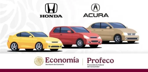 Profeco informa sobre una alerta que aplica para mil 375 vehículos de cinco modelos de las marcas Honda y Acura.