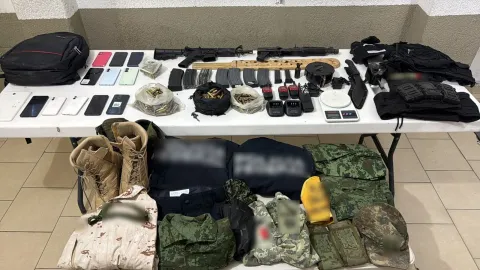 Armas, drogas, personas, detenidas y aseguradas en la Operación Frontera Norte.