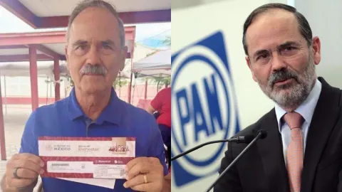 Se filtran fotografías del panista, Gustavo Madero, recibiendo Pensión del Bienestar