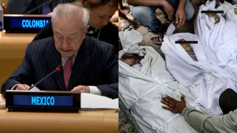 México denuncia masacres y bombardeos en Gaza, ante la ONU 