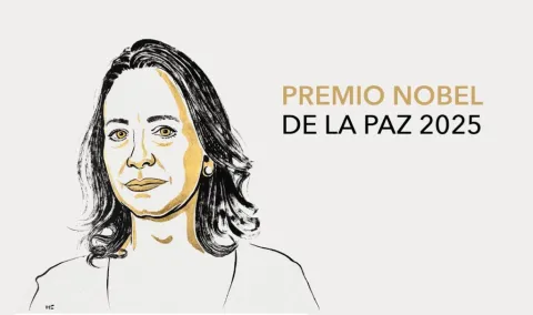 Por su lucha por lograr una transición justa y pacífica de la dictadura a la democracia en Venezuela, la activista y líder opositora María Corina Machado fue galardonada con el Premio Nobel de la Paz 2025.