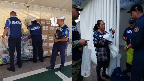 Semar organiza colecta de víveres para apoyar a damnificados por las fuertes lluvias 