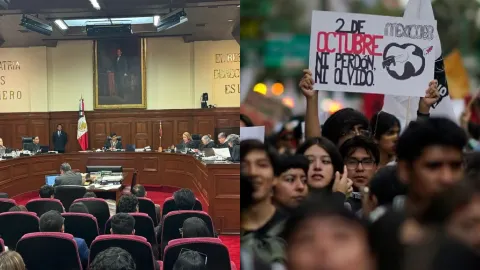 SCJN guarda minuto de silencio por victimas de la Masacre de Tlatelolco