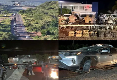 Fuerzas Federales realizan mega operativo en Jesús María, en Culiacán, Sinaloa.